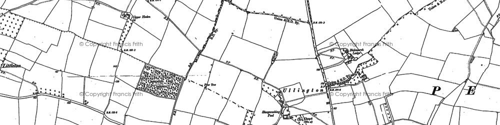 Old map of Ullington in 1883