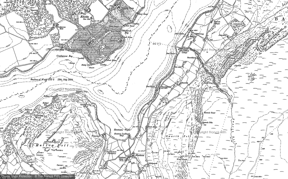 Old Map of Historic Map covering Bonscale in 1898