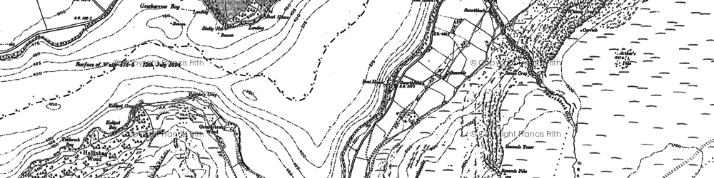 Old map of Bonscale Pike in 1898