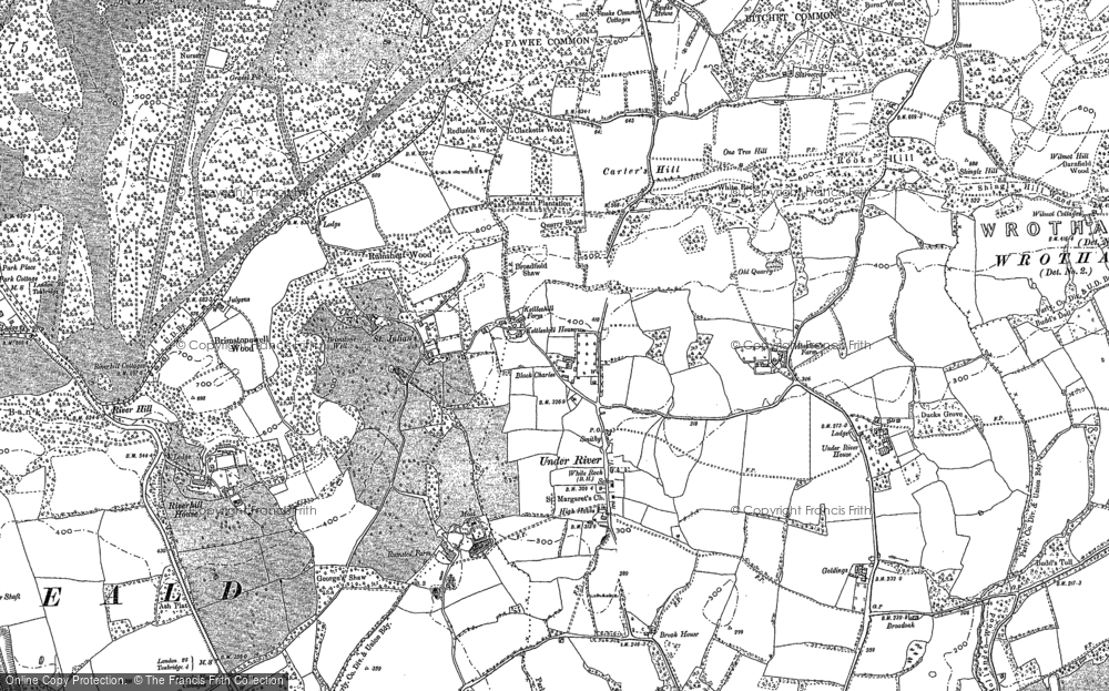 Old Map of Historic Map covering Bitchet Common in 1869