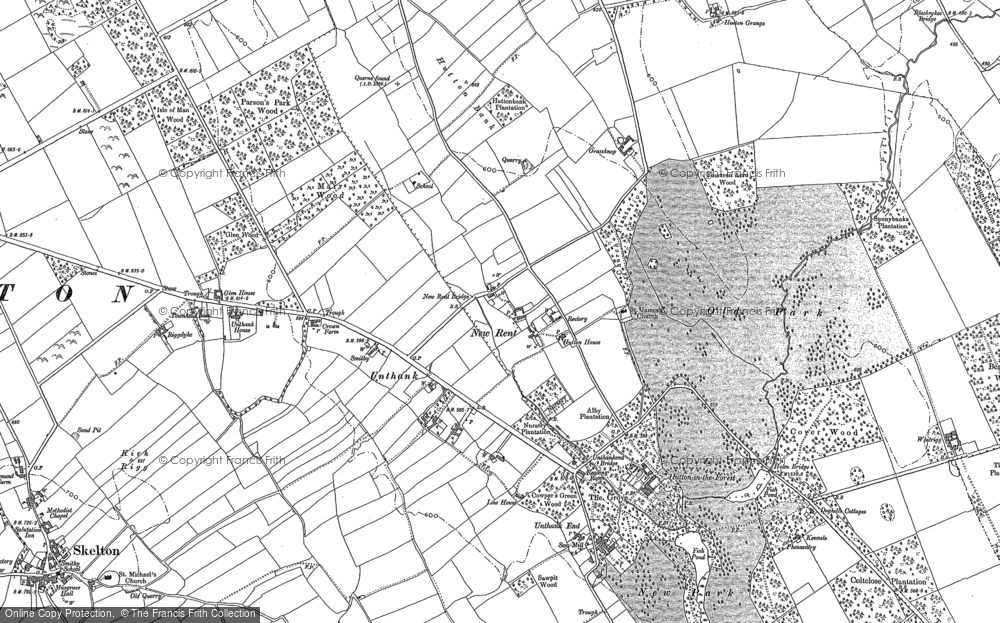 Old Map of Unthank, 1898 in 1898