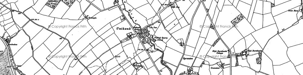 Old map of Unthank in 1899