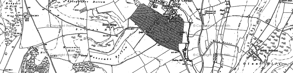 Old map of Bazon Hill in 1887