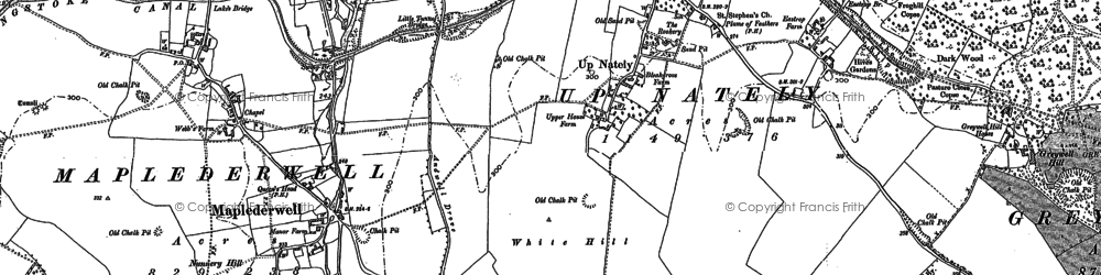 Old map of Up Nately in 1894