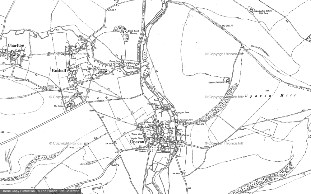 Old Map of Upavon, 1899 in 1899