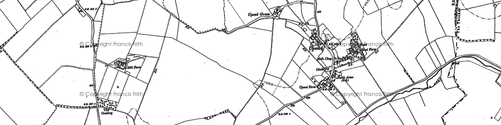 Old map of Upend in 1884