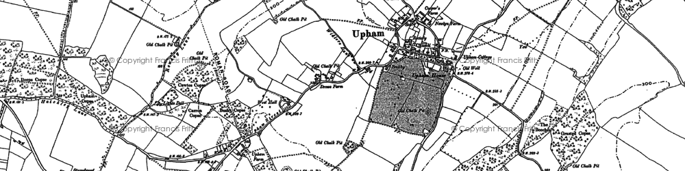 Old map of Upham in 1896