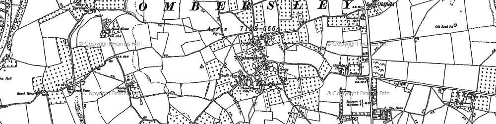 Old map of Uphampton in 1883