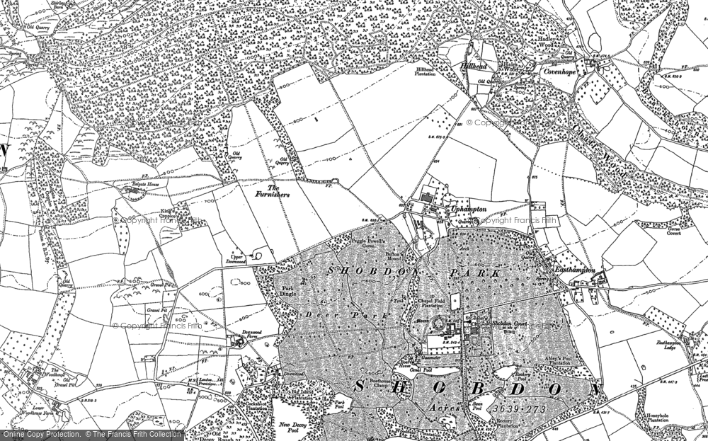 Old Map of Uphampton, 1885 in 1885