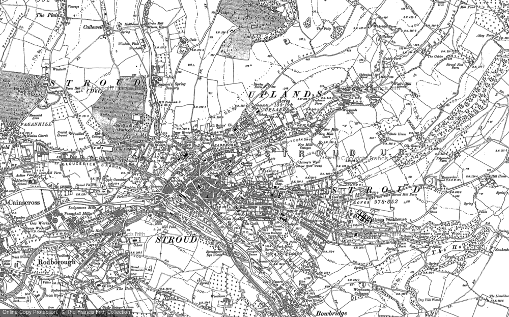 Old Map of Uplands, 1882 in 1882