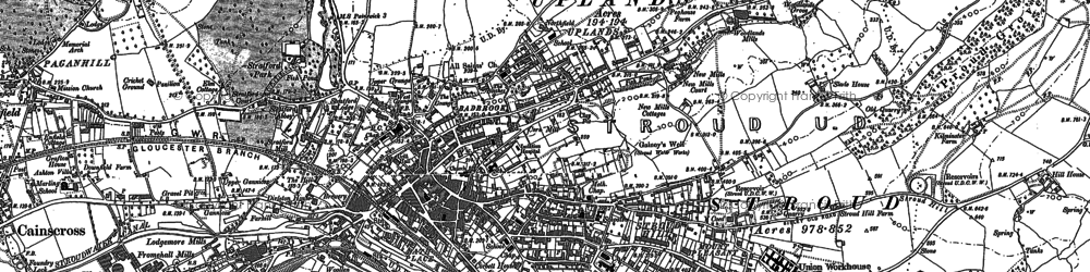 Old map of Uplands in 1882