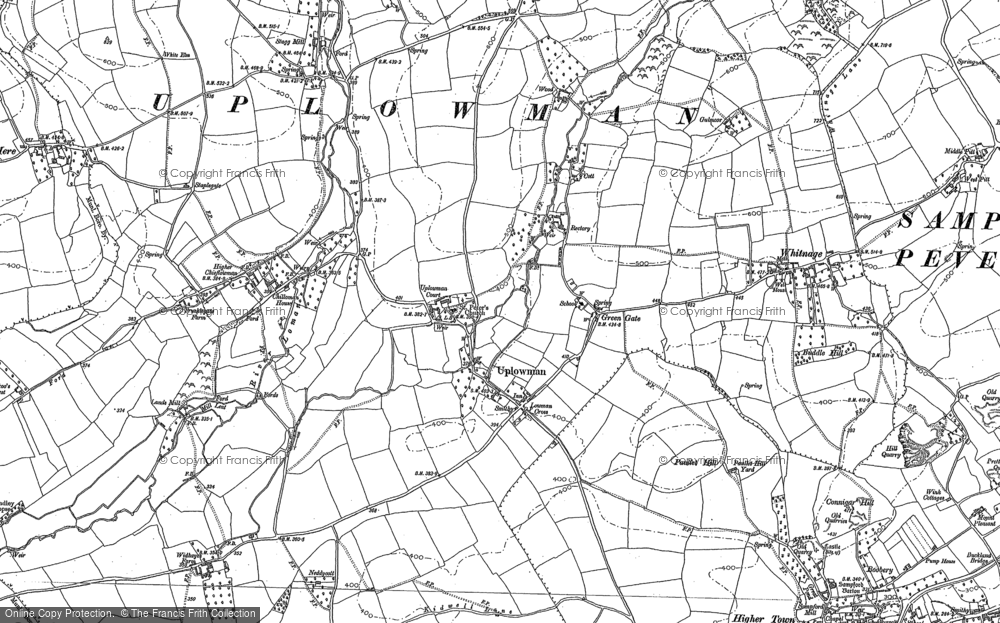 Old Map of Historic Map covering Coombe in 1903
