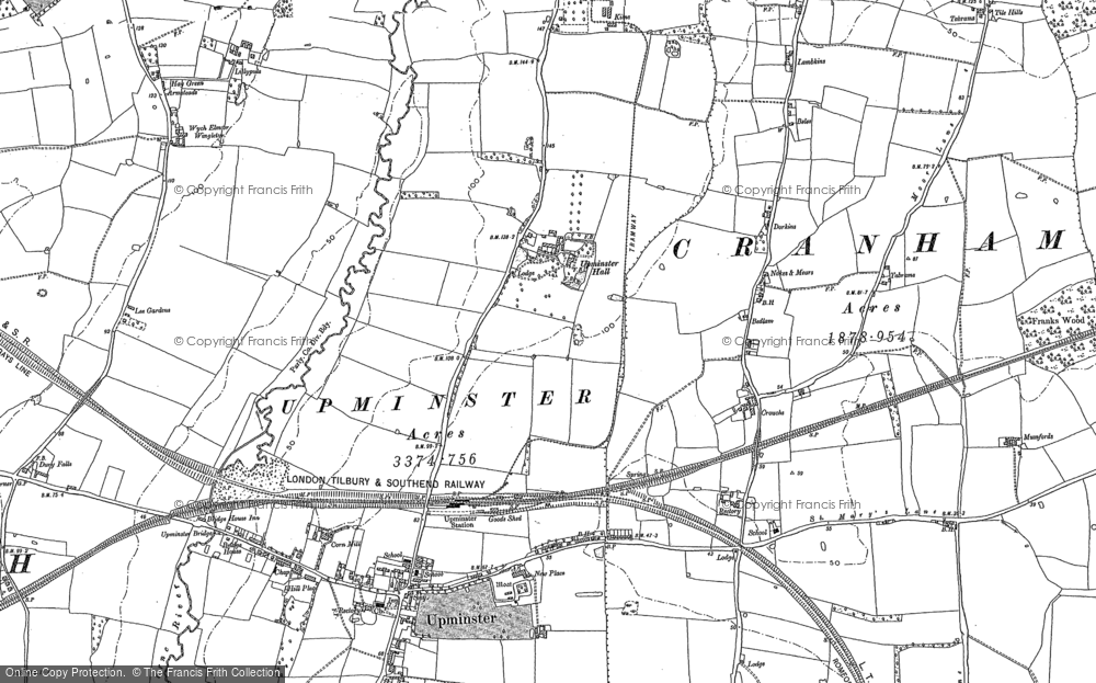 Old Map of Upminster, 1895 in 1895