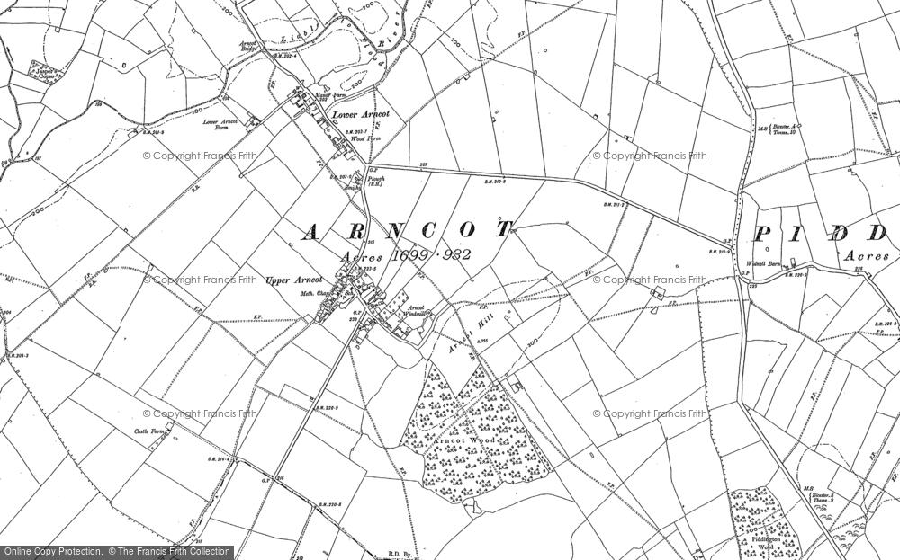 Old Map of Upper Arncott, 1919 in 1919