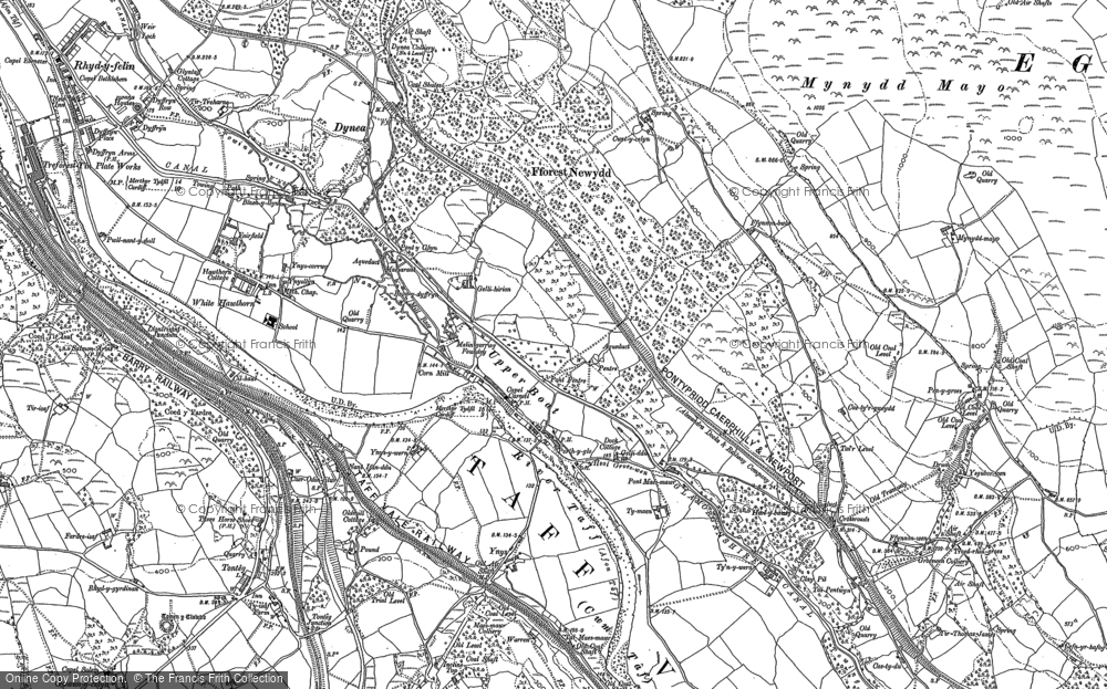 Old Map of Upper Boat, 1898 in 1898