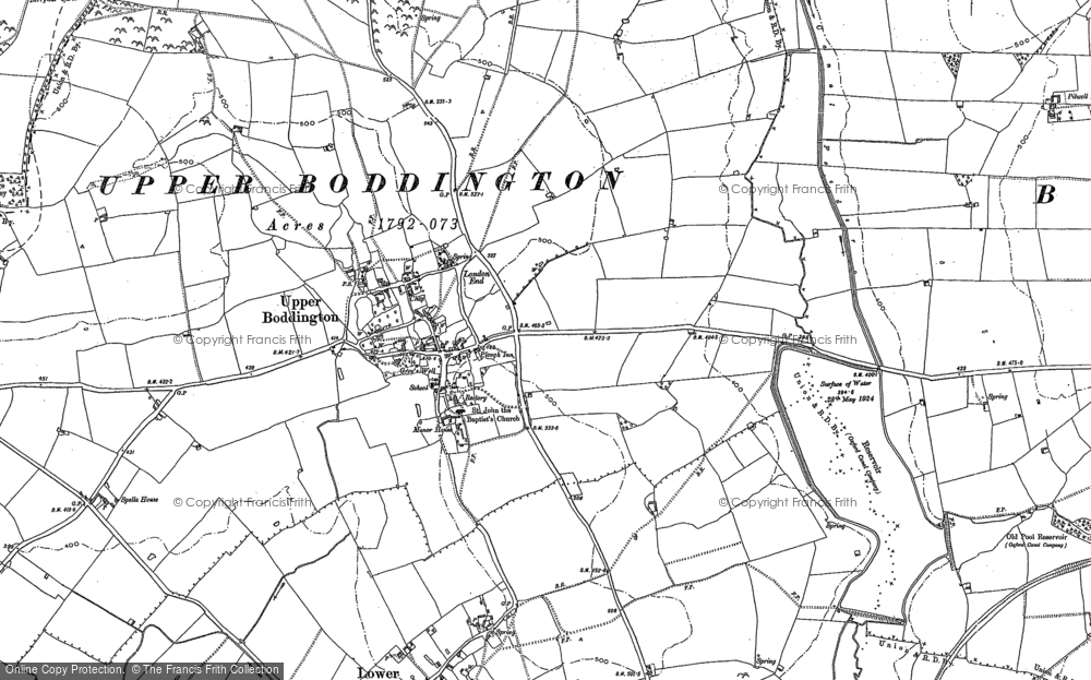Old Map of Upper Boddington, 1899 in 1899
