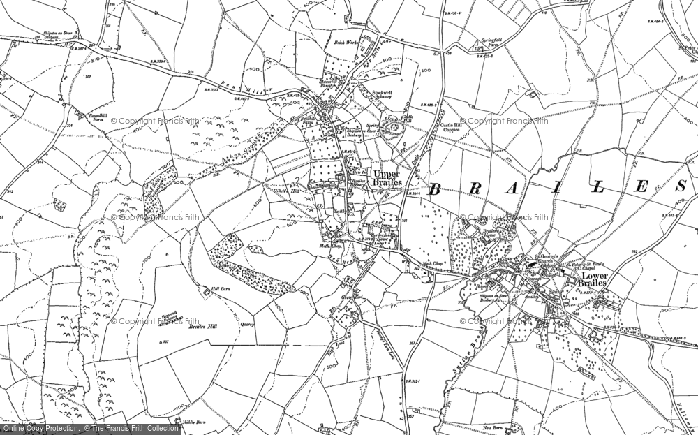Old Map of Historic Map covering Brailes Hill in 1904