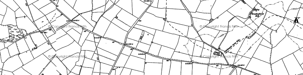 Old map of Upper Bruntingthorpe in 1885