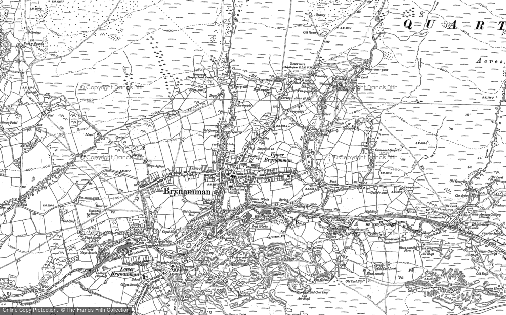 Old Map of Upper Brynamman, 1877 - 1905 in 1877