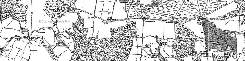 Old map of Upper Bucklebury in 1898