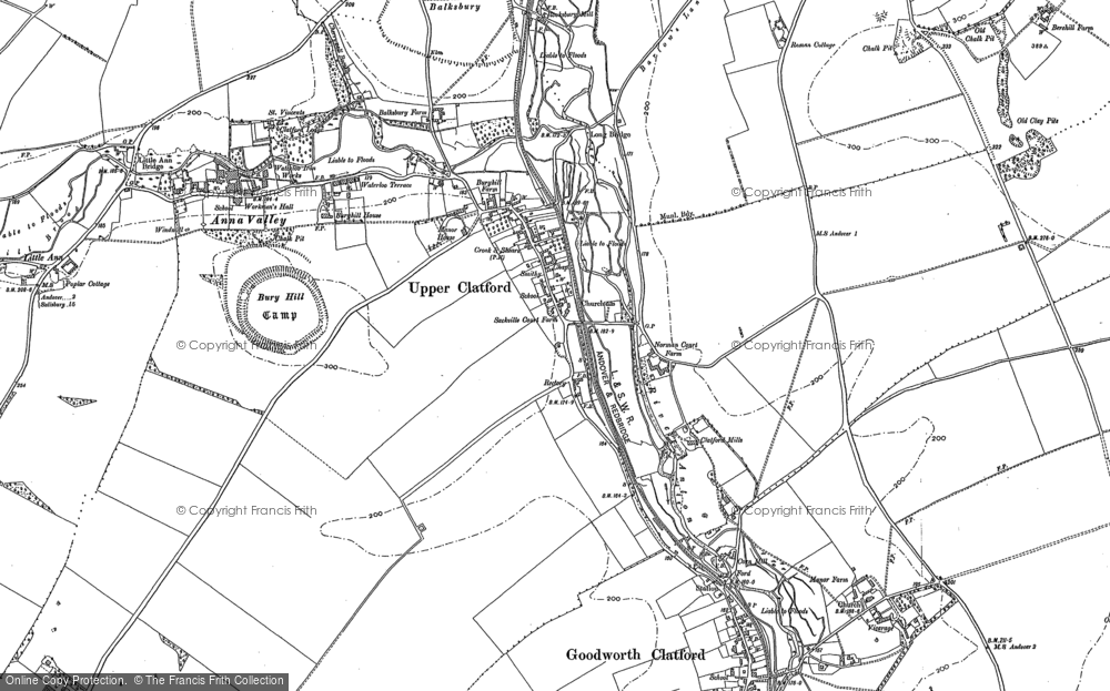 Old Map of Upper Clatford, 1894 in 1894