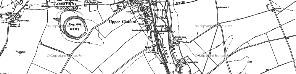 Old map of Upper Clatford in 1894