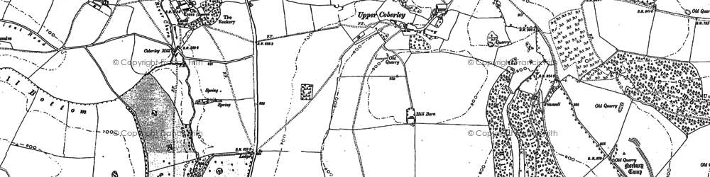 Old map of Hilcot in 1883