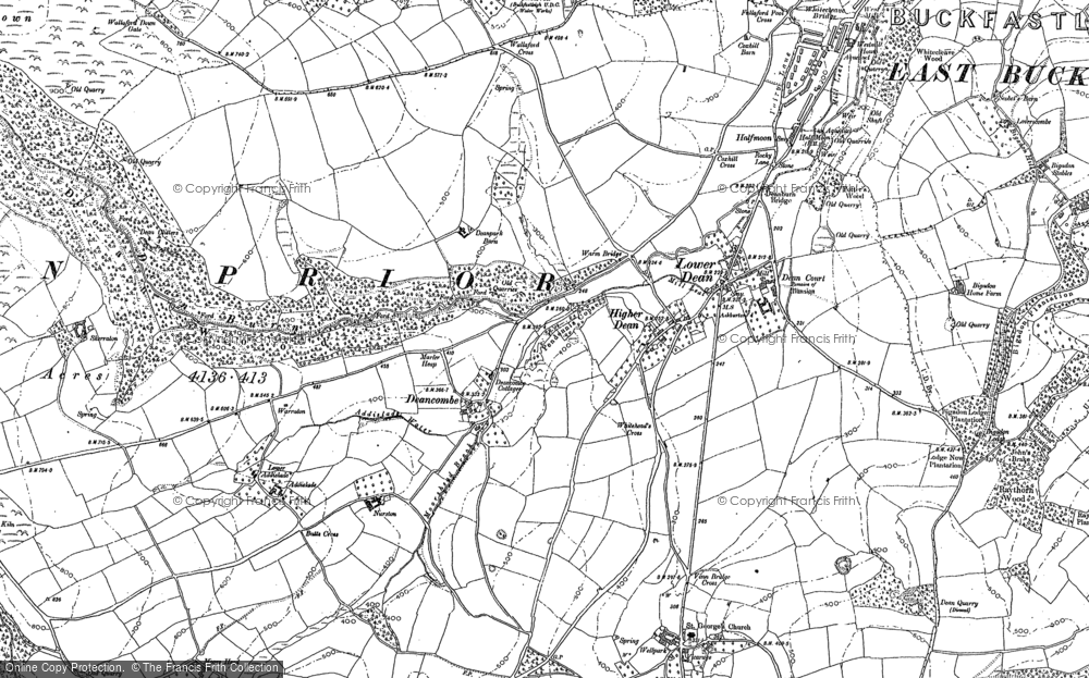 Old Map of Upper Dean, 1885 - 1886 in 1885