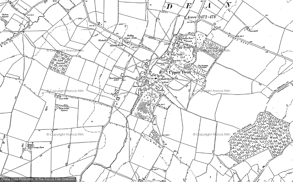 Old Map of Upper Dean, 1899 - 1900 in 1899