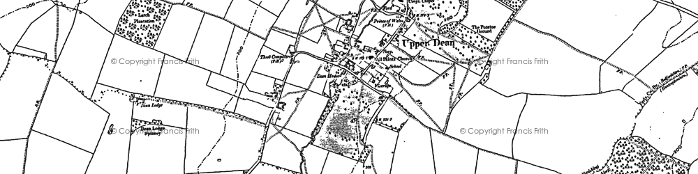 Old map of Upper Dean in 1899