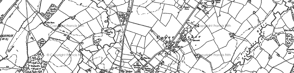 Old map of Upper Dicker in 1898
