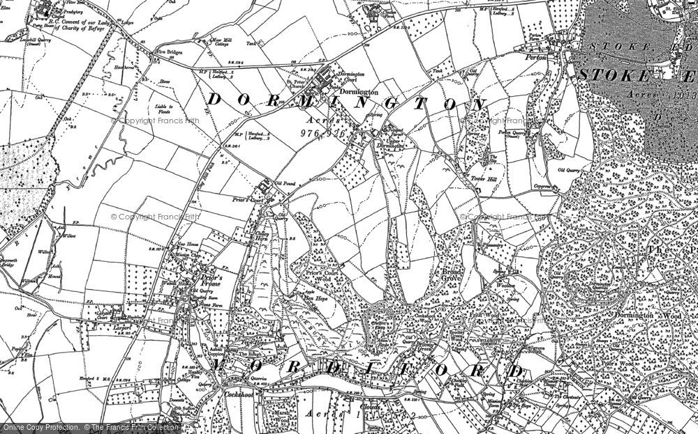 Old Map of Upper Dormington, 1886 - 1887 in 1886
