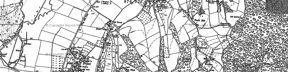 Old map of Upper Dormington in 1886