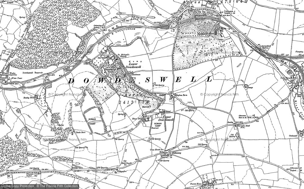 Old Map of Historic Map covering Kilkenny in 1883