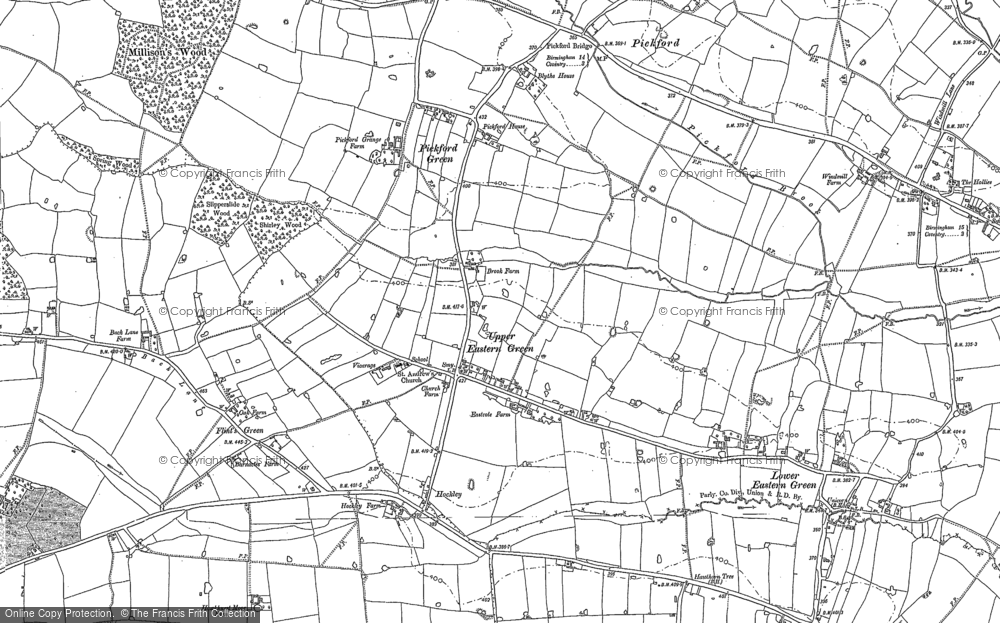 Old Map of Historic Map covering Hockley in 1886