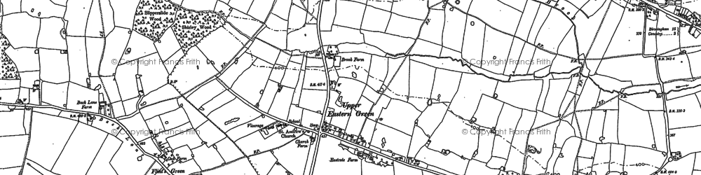 Old map of Upper Eastern Green in 1886