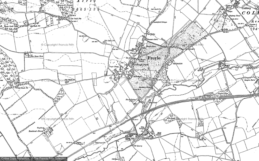 Old Map of Upper Froyle, 1894 - 1909 in 1894