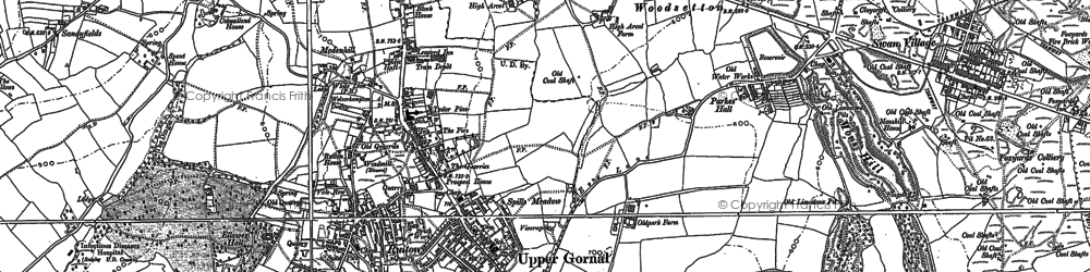 Old map of Upper Gornal in 1881
