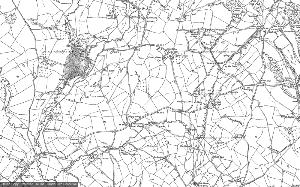 Old Map of Upper Green, 1899 - 1918 in 1899