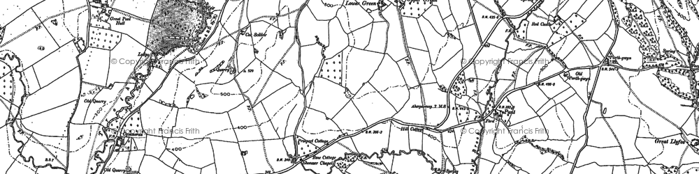 Old map of Upper Green in 1899