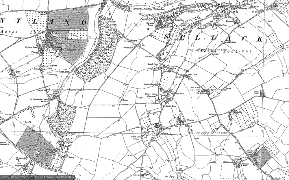 Old Map of Upper Grove Common, 1887 in 1887