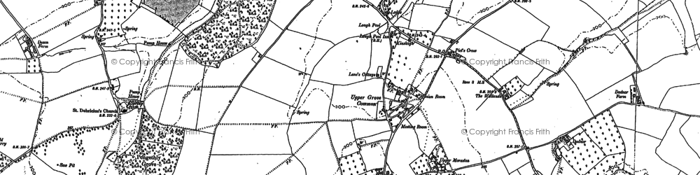 Old map of Upper Grove Common in 1887