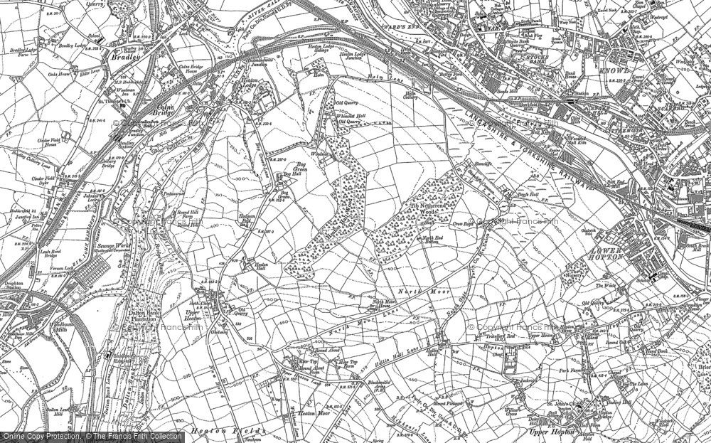 Old Map of Upper Heaton, 1888 - 1892 in 1888