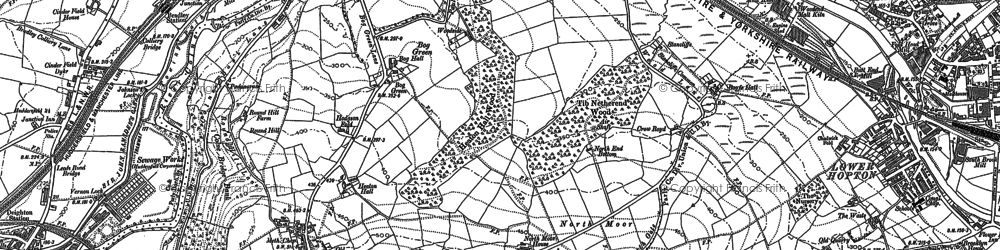 Old map of Upper Heaton in 1888