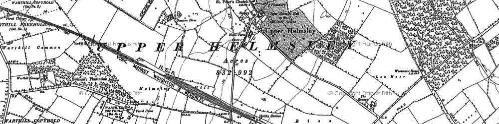 Old map of Upper Helmsley in 1891