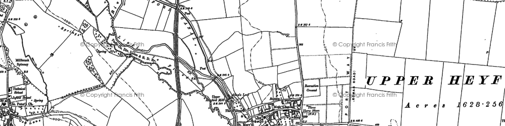 Old map of Upper Heyford in 1898