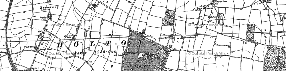 Old map of Broadway in 1883