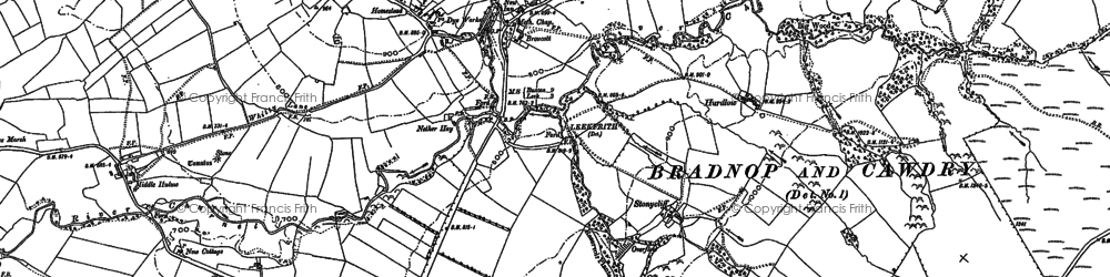 Old map of Blackshawmoor Resrs in 1897