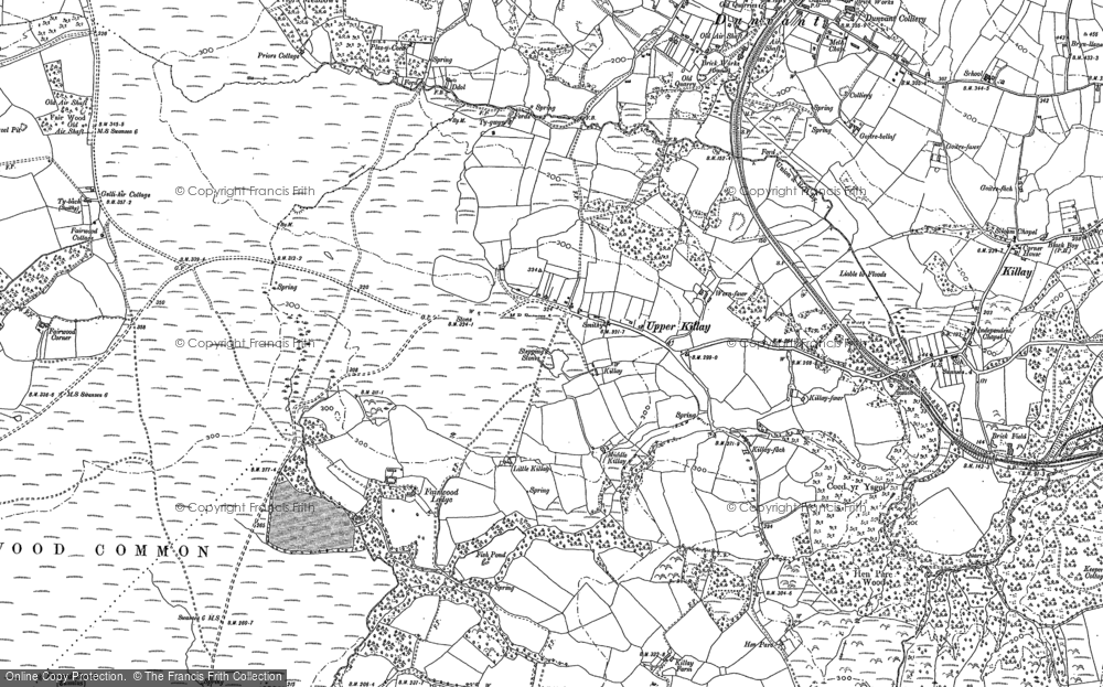 Old Map of Upper Killay, 1896 - 1897 in 1896