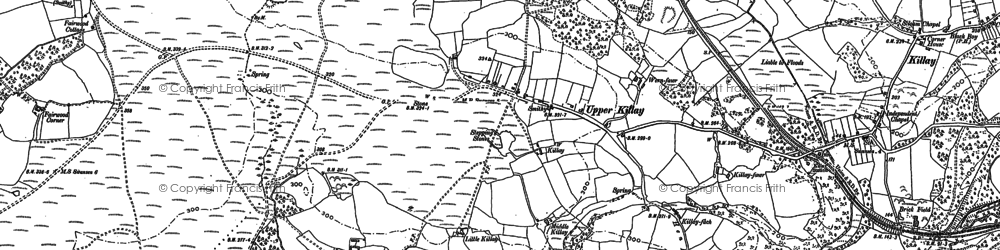 Old map of Upper Killay in 1896